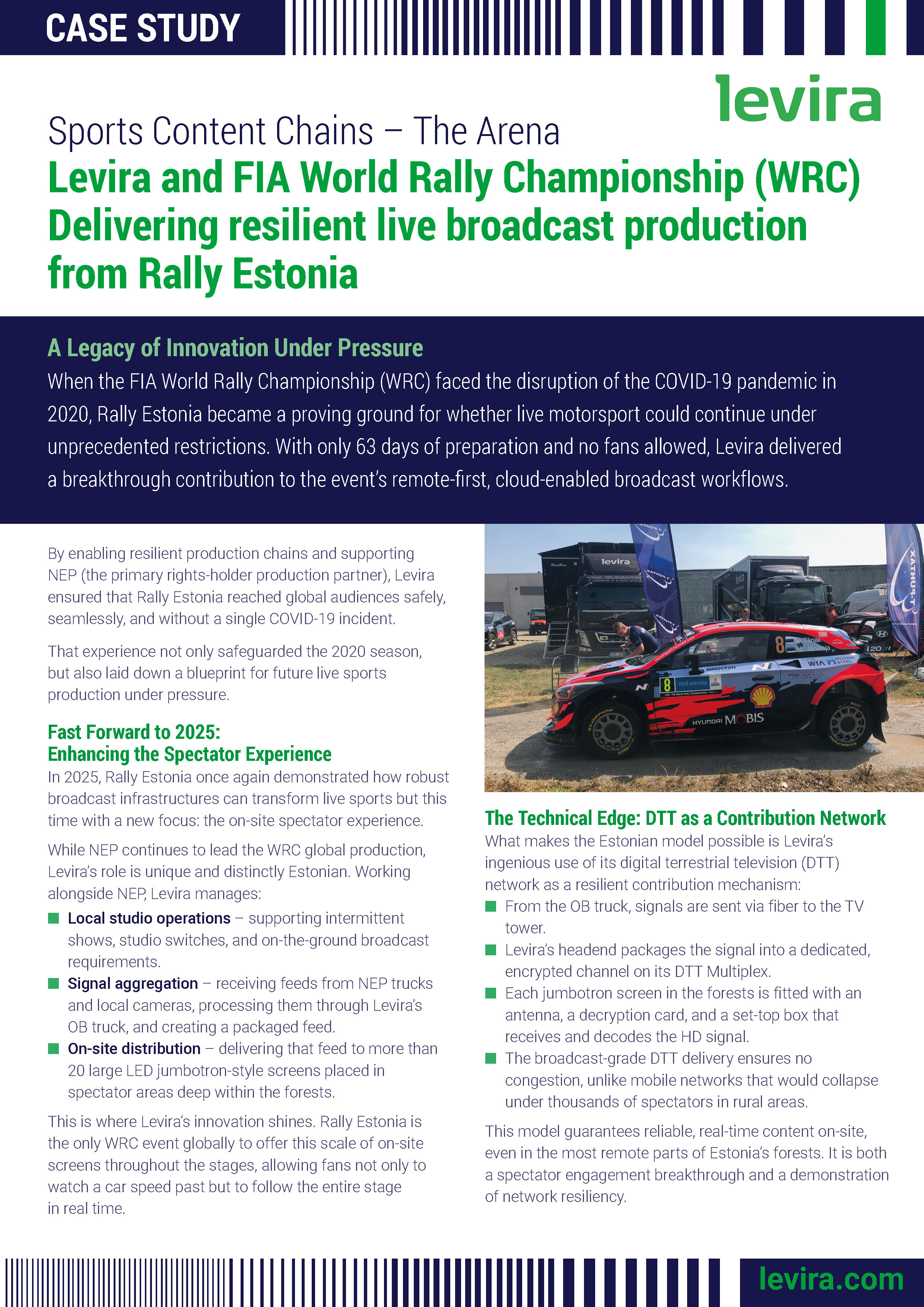 Delivering resilient live broadcast production from Rally Estonia